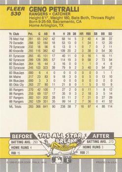 Geno Petralli  baseball card collectible - Main Image 2