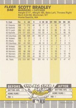 Scott Bradley  baseball card collectible - Main Image 2