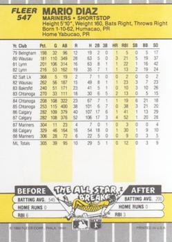 Mario Diaz  baseball card collectible - Main Image 2