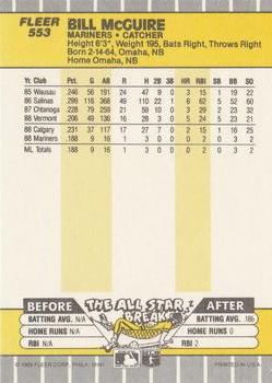 Bill McGuire  baseball card collectible - Main Image 2