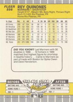 Rey Quinones  baseball card collectible - Main Image 2