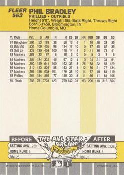 Phil Bradley  baseball card collectible - Main Image 2