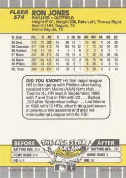 Ron Jones  baseball card collectible - Main Image 2