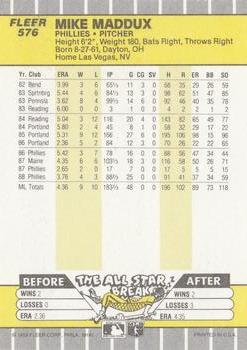 Mike Maddux  baseball card collectible - Main Image 2