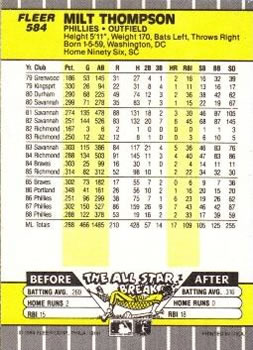 Milt Thompson  baseball card collectible - Main Image 2