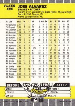 Jose Alvarez  baseball card collectible - Main Image 2