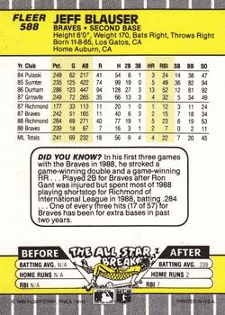 Jeff Blauser  baseball card collectible - Main Image 2