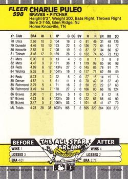 Charlie Puleo  baseball card collectible - Main Image 2