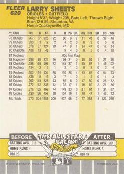 Larry Sheets  baseball card collectible - Main Image 2