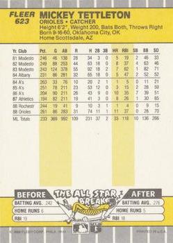 Mickey Tettleton  baseball card collectible - Main Image 2