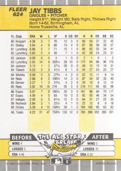 Jay Tibbs  baseball card collectible - Main Image 2