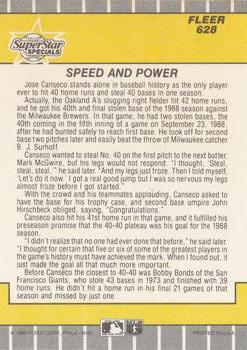Speed and Power (Jose Canseco)  baseball card collectible - Main Image 2
