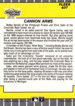 Cannon Arms (Chris Sabo / Bobby Bonilla)  baseball card collectible - Main Image 2