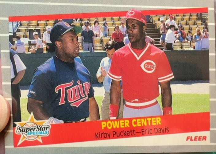 Power Center (Kirby Puckett / Eric Davis)  baseball card collectible - Main Image 3