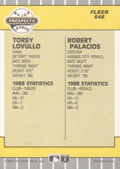 Torey Lovullo / Robert Palacios  baseball card collectible - Main Image 2