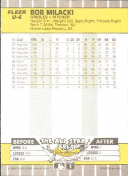 Bob Milacki  baseball card collectible - Main Image 2