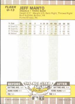 Jeff Manto  baseball card collectible - Main Image 2