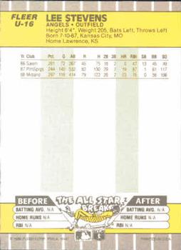 Lee Stevens  baseball card collectible - Main Image 2