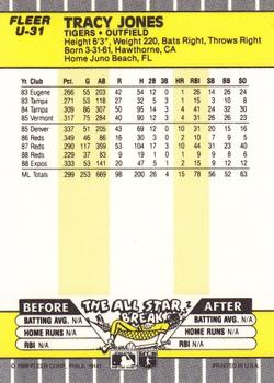 Tracy Jones  baseball card collectible - Main Image 2