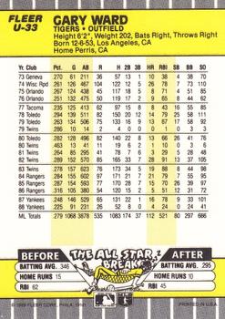 Gary Ward  baseball card collectible - Main Image 2