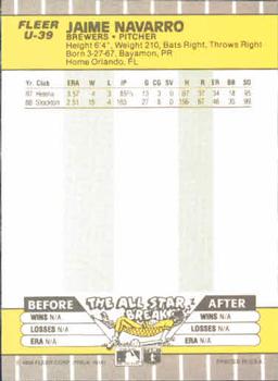 Jaime Navarro  baseball card collectible - Main Image 2