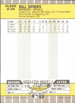Bill Spiers  baseball card collectible - Main Image 2
