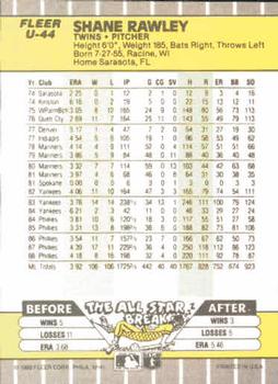 Shane Rawley  baseball card collectible - Main Image 2