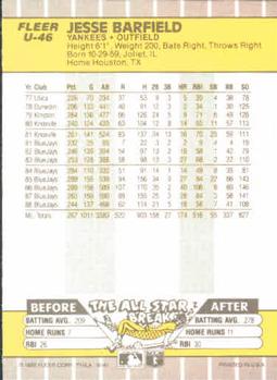 Jesse Barfield  baseball card collectible - Main Image 2