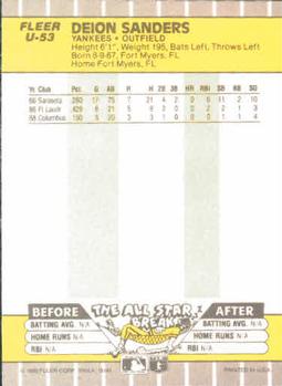 Deion Sanders  baseball card collectible - Main Image 2