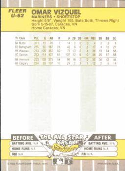 Omar Vizquel  baseball card collectible - Main Image 2