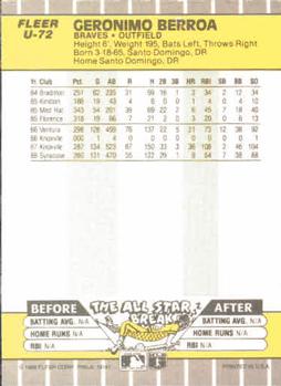 Geronimo Berroa  baseball card collectible - Main Image 2