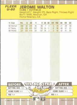 Jerome Walton  baseball card collectible - Main Image 2