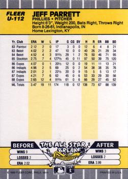 Jeff Parrett  baseball card collectible - Main Image 2