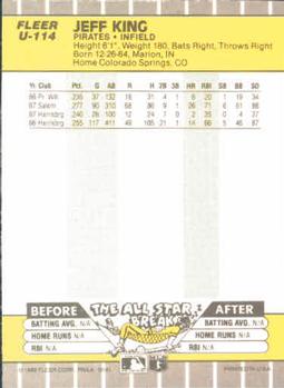 Jeff King  baseball card collectible - Main Image 2