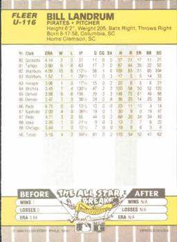 Bill Landrum  baseball card collectible - Main Image 2