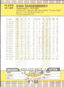 Dan Quisenberry  baseball card collectible - Main Image 2