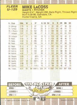 Mike LaCoss  baseball card collectible - Main Image 2