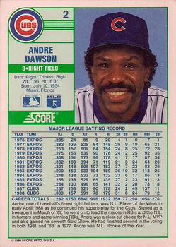 Andre Dawson  baseball card collectible - Main Image 2