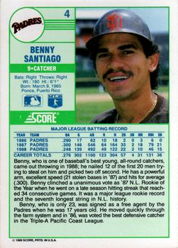 Benny Santiago  baseball card collectible - Main Image 2