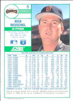 Rick Reuschel  baseball card collectible - Main Image 2