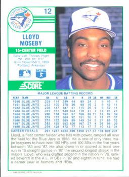 Lloyd Moseby  baseball card collectible - Main Image 2