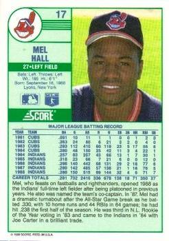 Mel Hall  baseball card collectible - Main Image 2