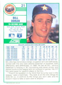 Bill Doran  baseball card collectible - Main Image 2