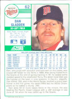 Dan Gladden  baseball card collectible - Main Image 2