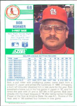 Bob Horner  baseball card collectible - Main Image 2