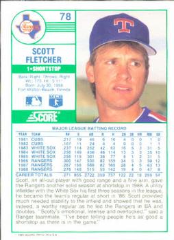 Scott Fletcher  baseball card collectible - Main Image 2