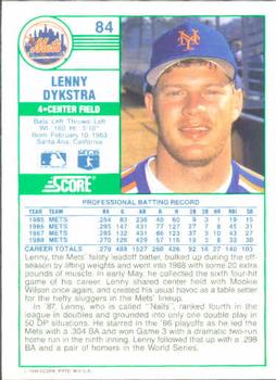 Lenny Dykstra  baseball card collectible - Main Image 2