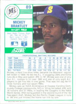 Mickey Brantley  baseball card collectible - Main Image 2