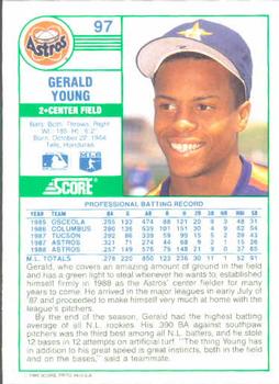 Gerald Young  baseball card collectible - Main Image 2