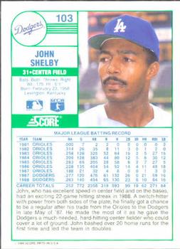 John Shelby  baseball card collectible - Main Image 2